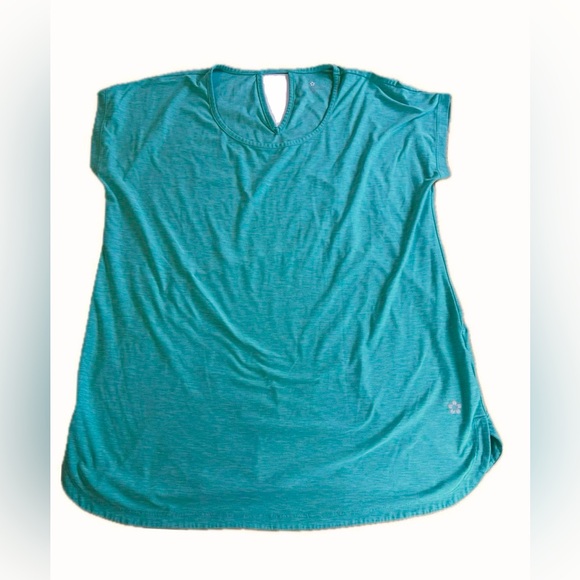 Tuff Athletics Tops - Tuff Athletics Women’s Teal Short Sleeve Athletic Top XL Keyhole Back